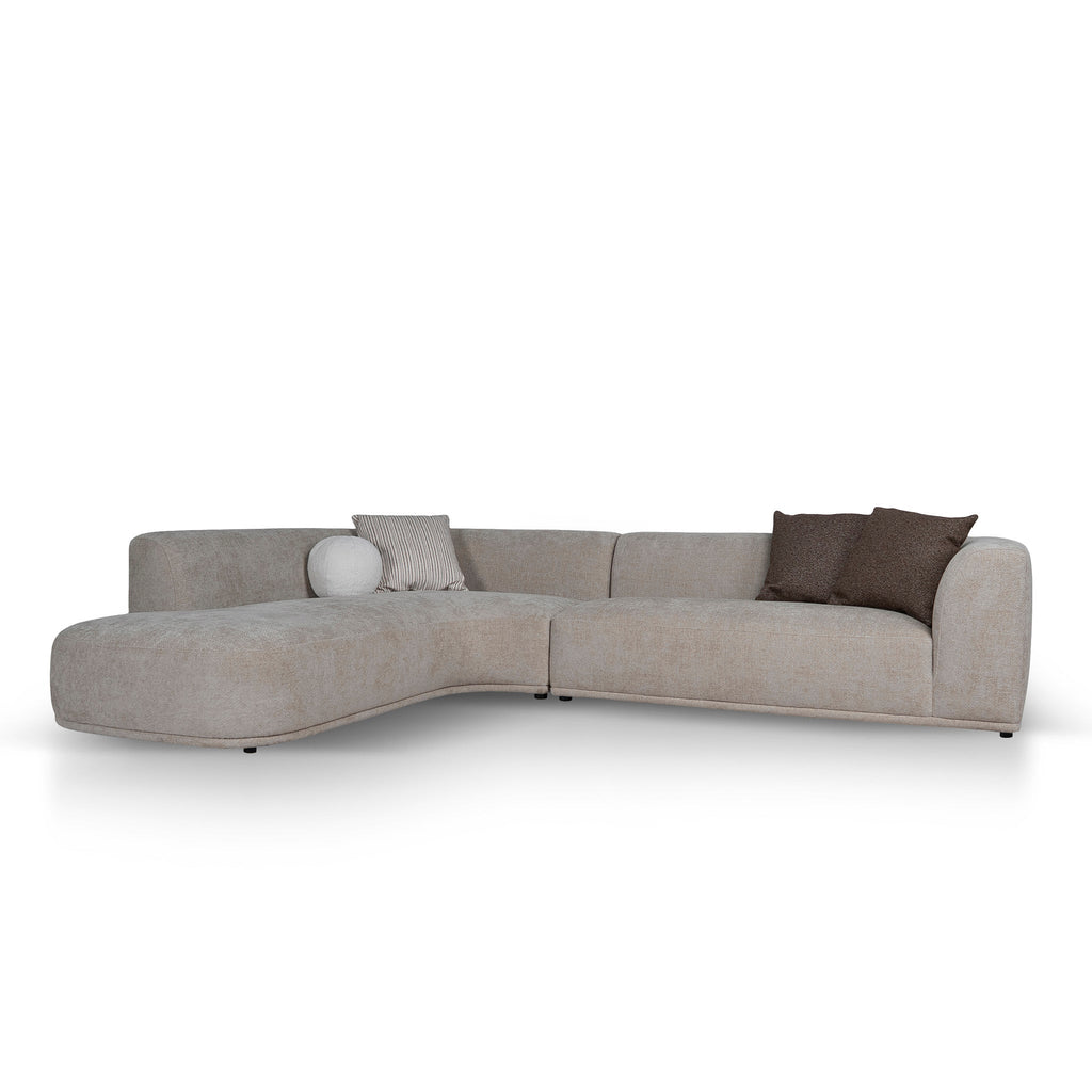 4 Seater Left Chaise Sofa - Lila Beige