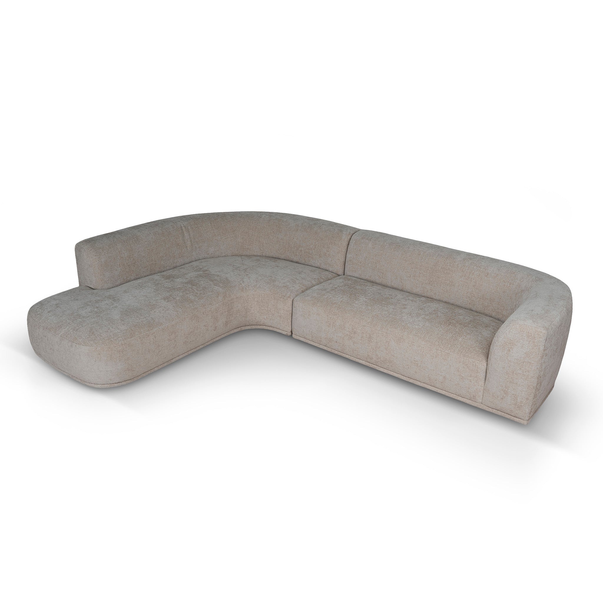 4 Seater Left Chaise Sofa - Lila Beige