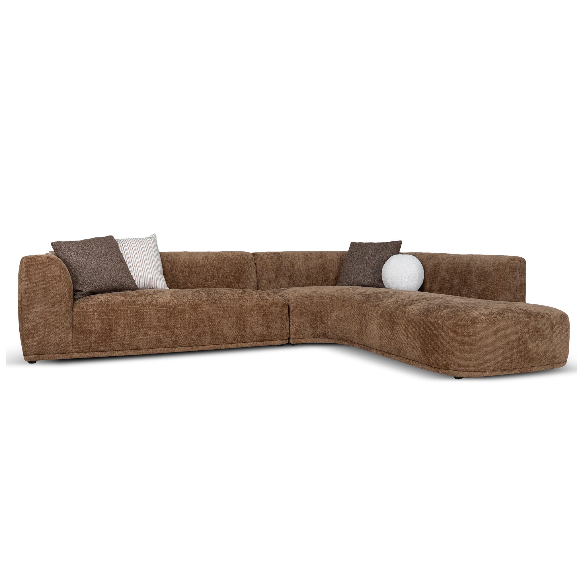 4 Seater Right Chaise Sofa - Lila Nutmeg
