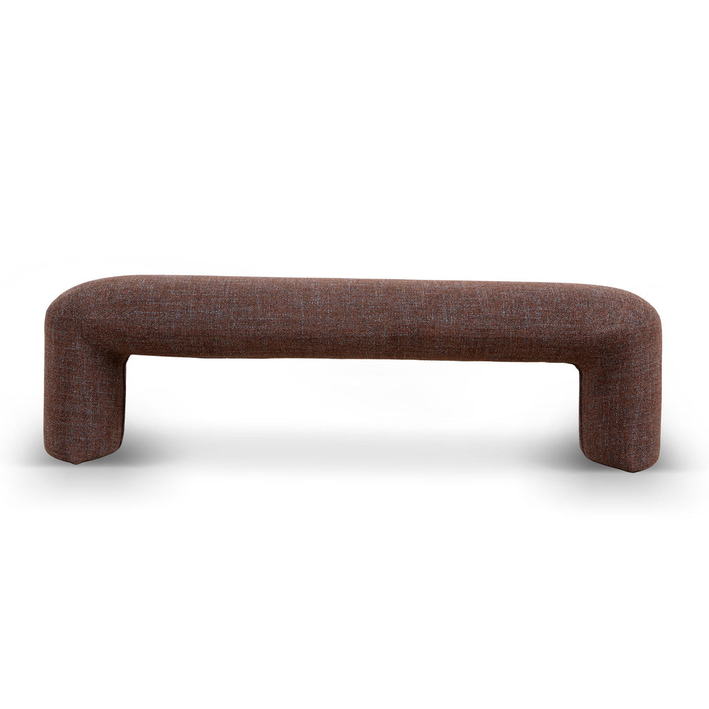 1.5m Long Bergamo Ottoman Bench- Moss Brown