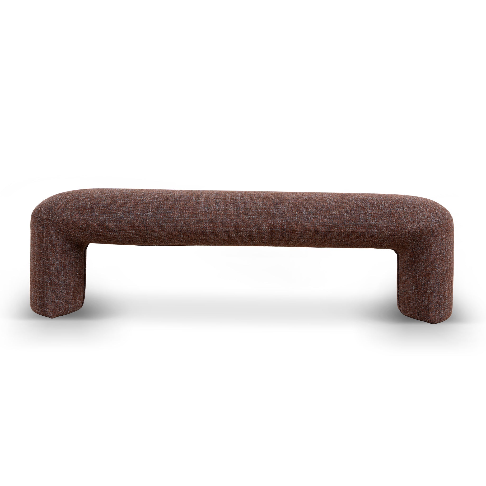 1.5m Long Bergamo Ottoman Bench- Moss Brown