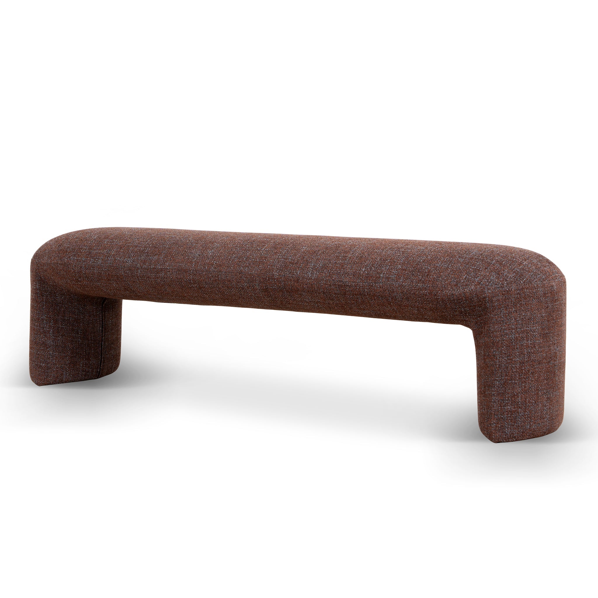 1.5m Long Bergamo Ottoman Bench- Moss Brown