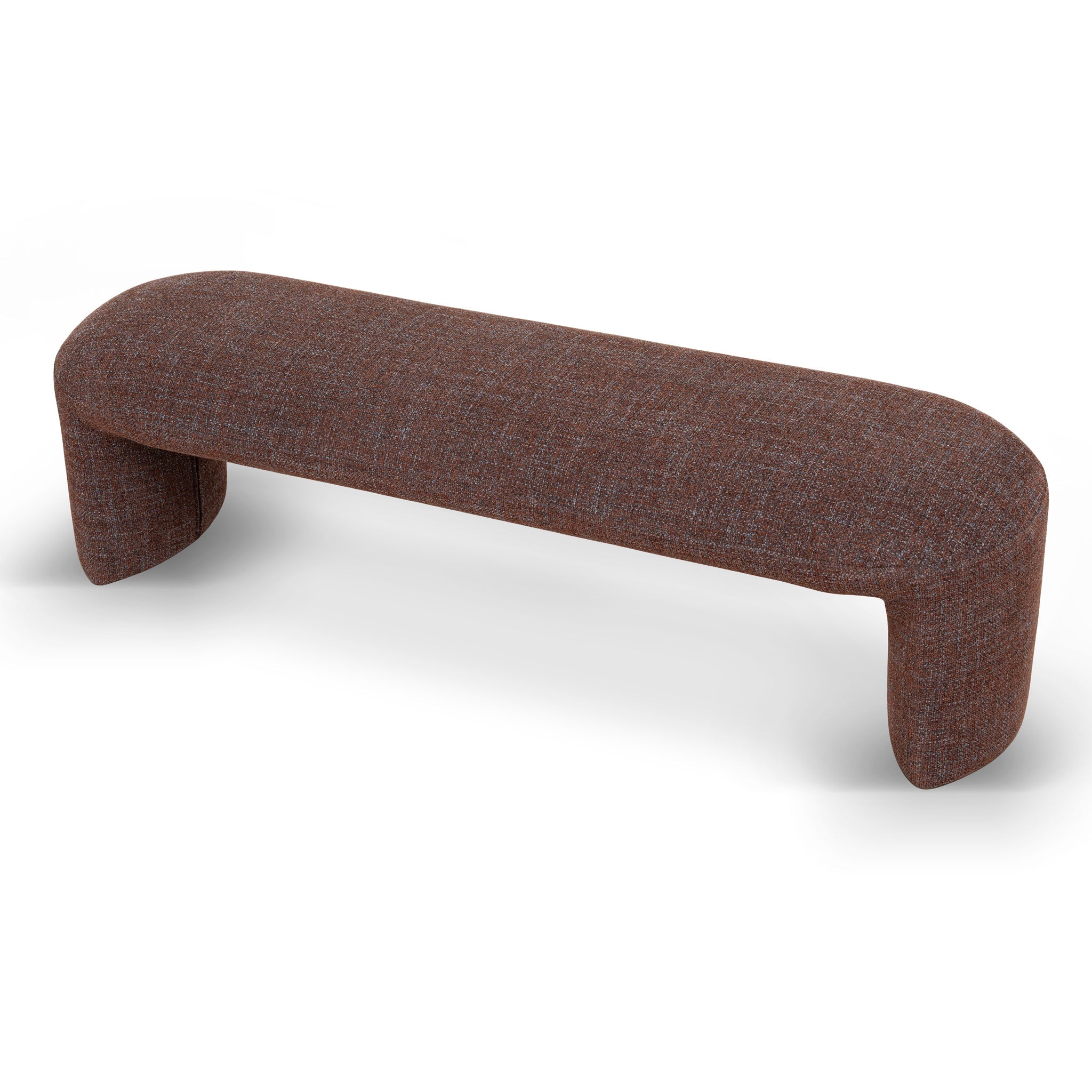 1.5m Long Bergamo Ottoman Bench- Moss Brown