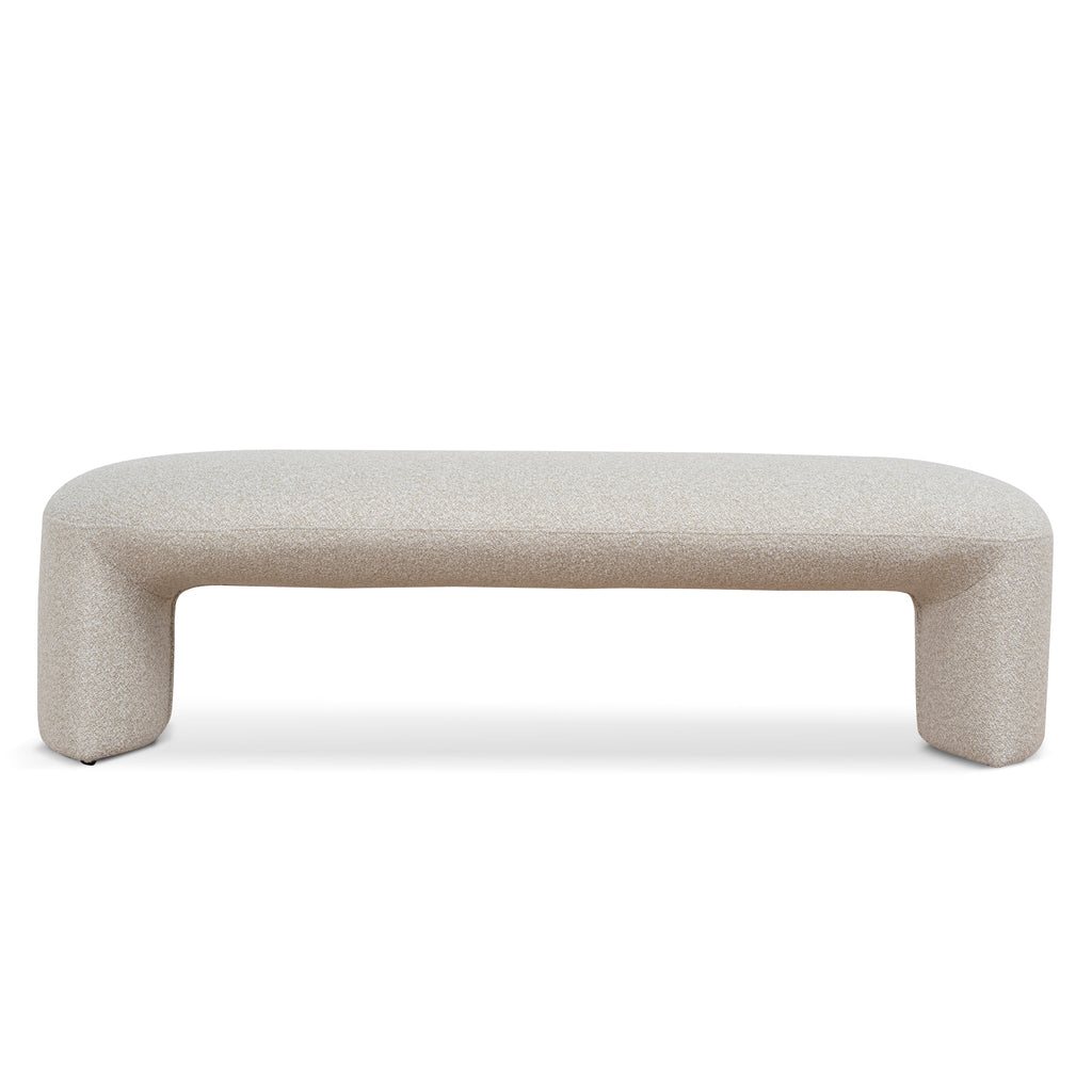 1.5m Long Bergamo Ottoman Bench- Oatmeal Beige