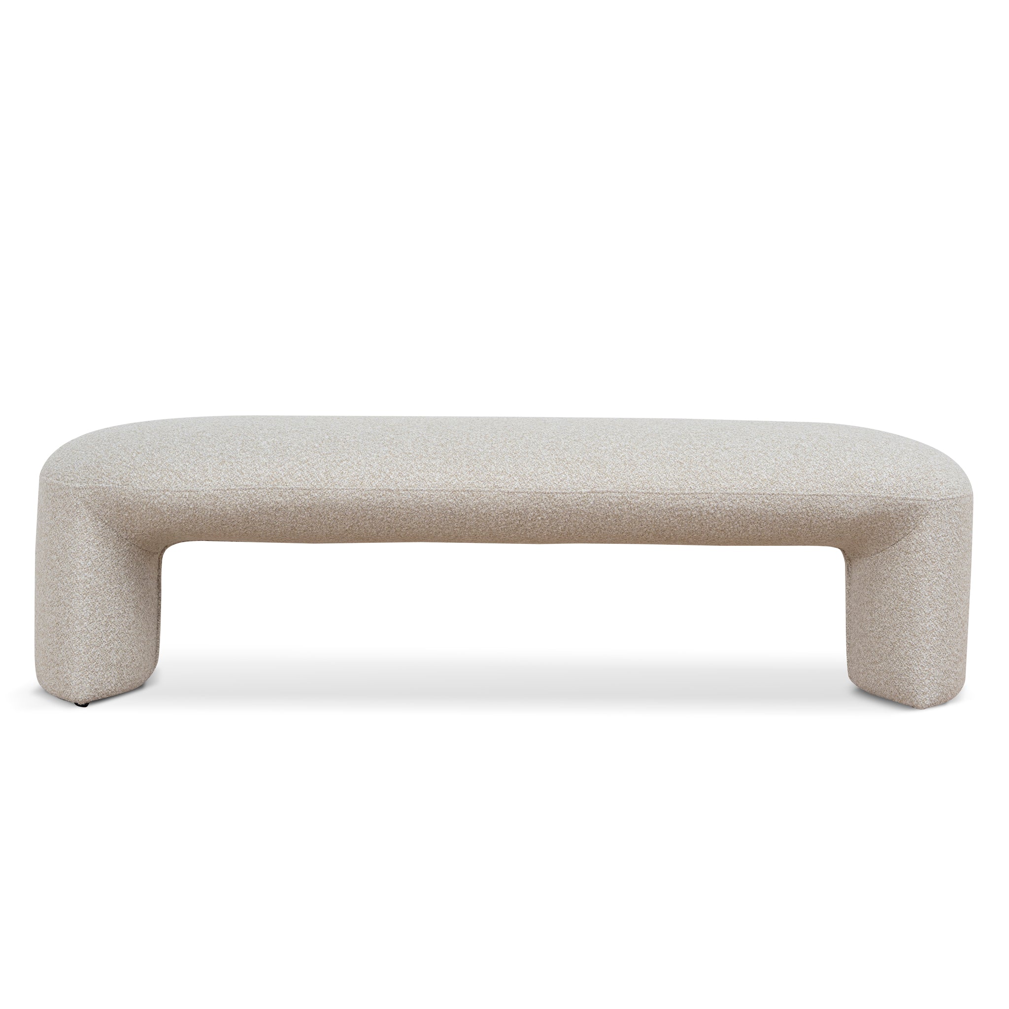 1.5m Long Bergamo Ottoman Bench- Oatmeal Beige
