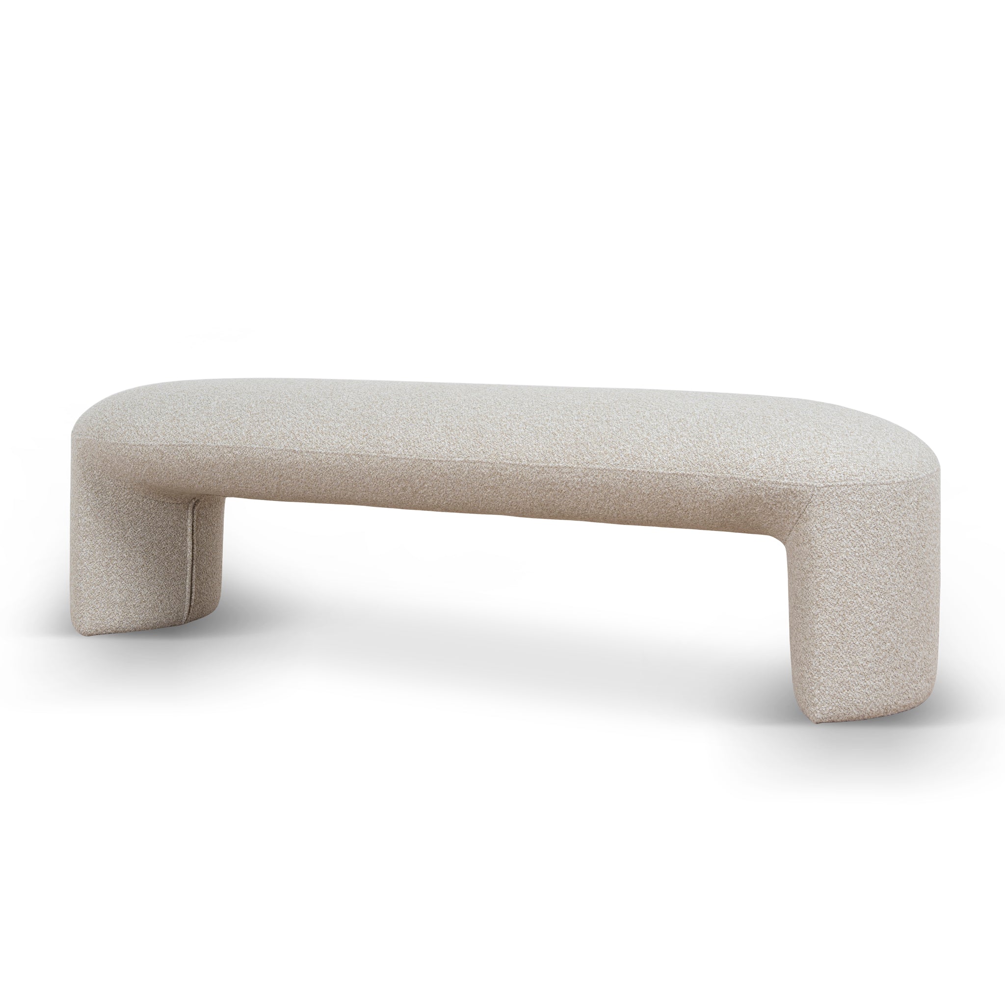 1.5m Long Bergamo Ottoman Bench- Oatmeal Beige