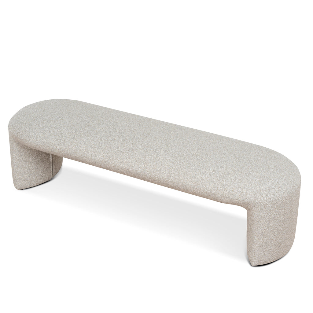 1.5m Long Bergamo Ottoman Bench- Oatmeal Beige