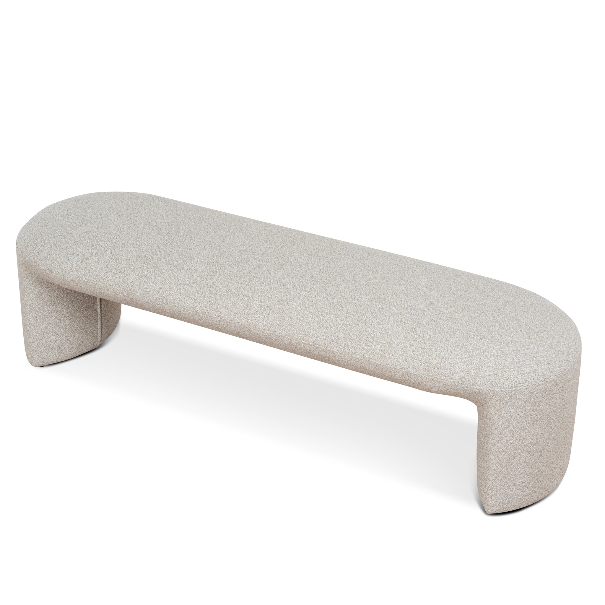 1.5m Long Bergamo Ottoman Bench- Oatmeal Beige