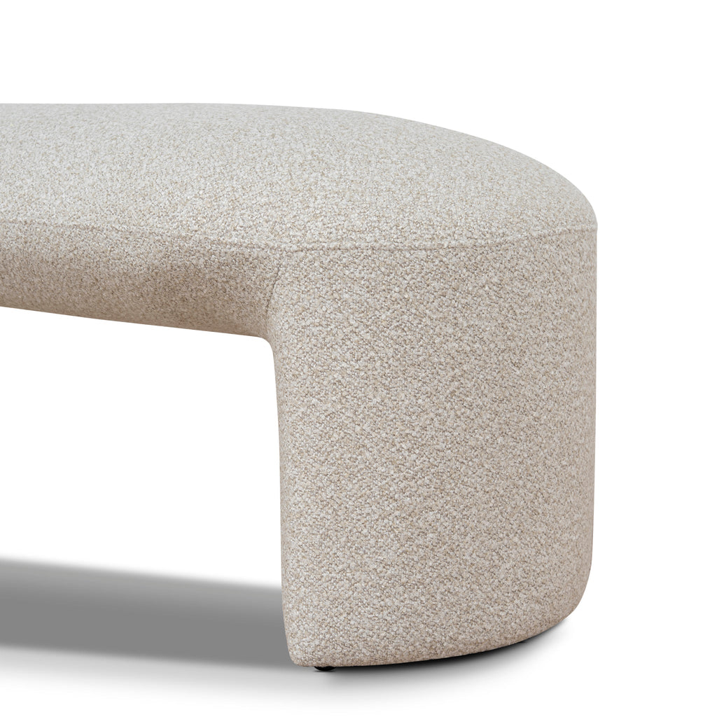 1.5m Long Bergamo Ottoman Bench- Oatmeal Beige