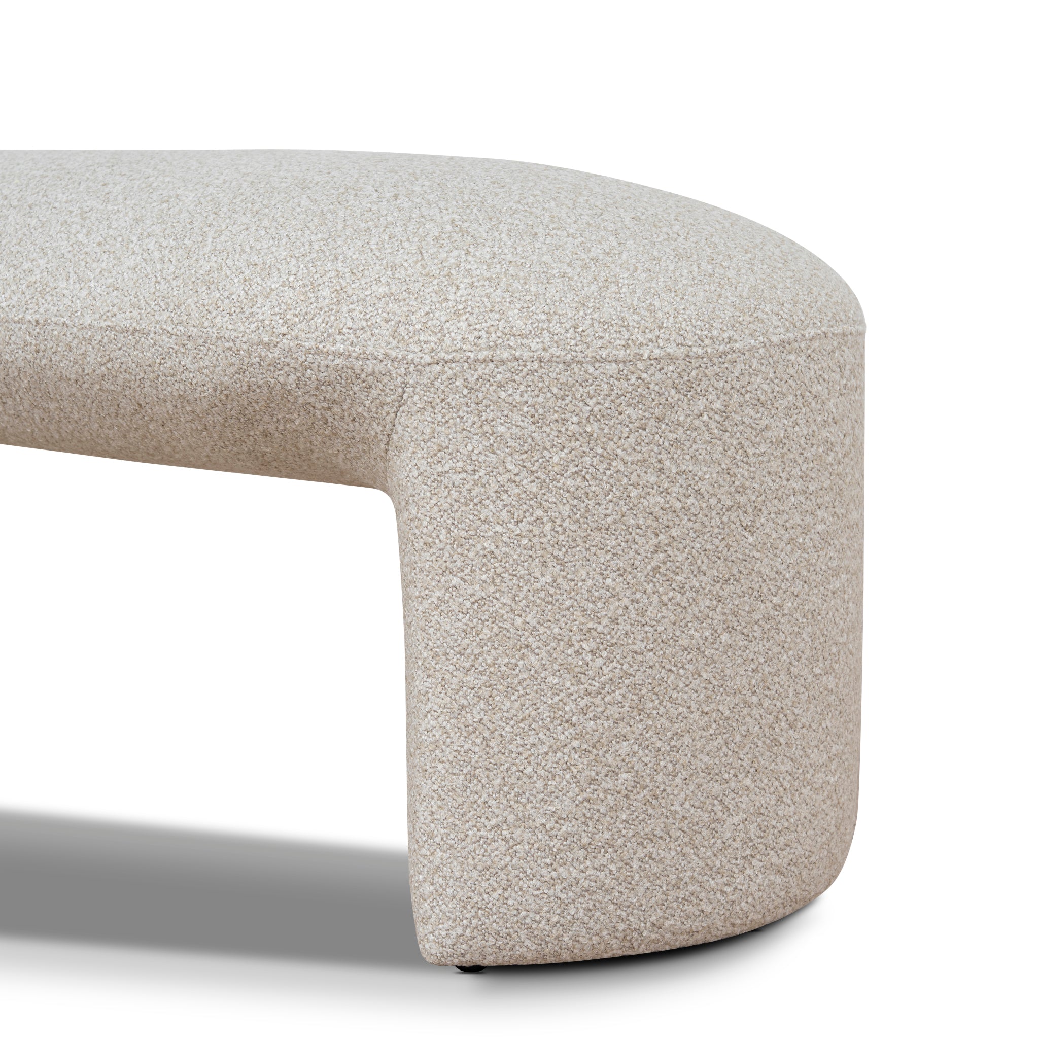 1.5m Long Bergamo Ottoman Bench- Oatmeal Beige