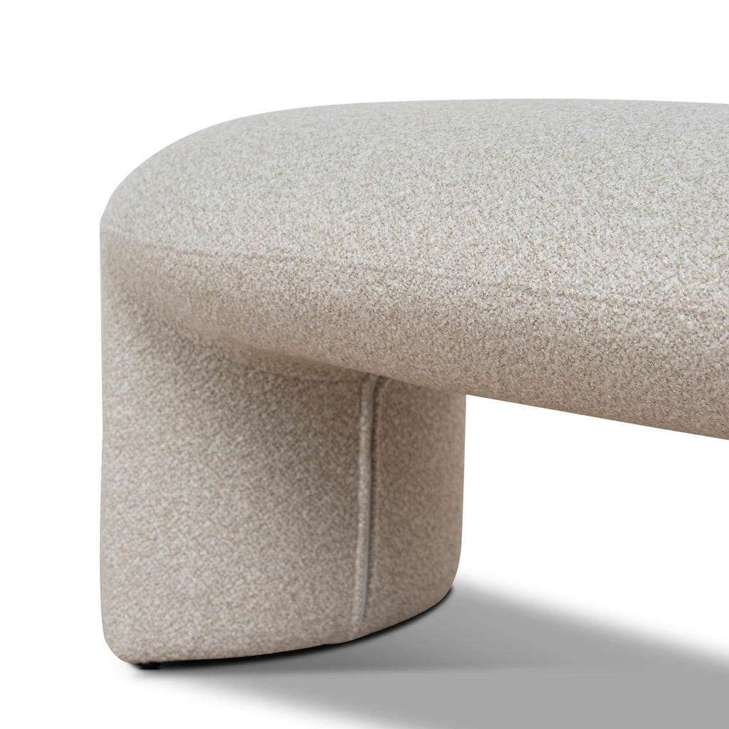 1.5m Long Bergamo Ottoman Bench- Oatmeal Beige