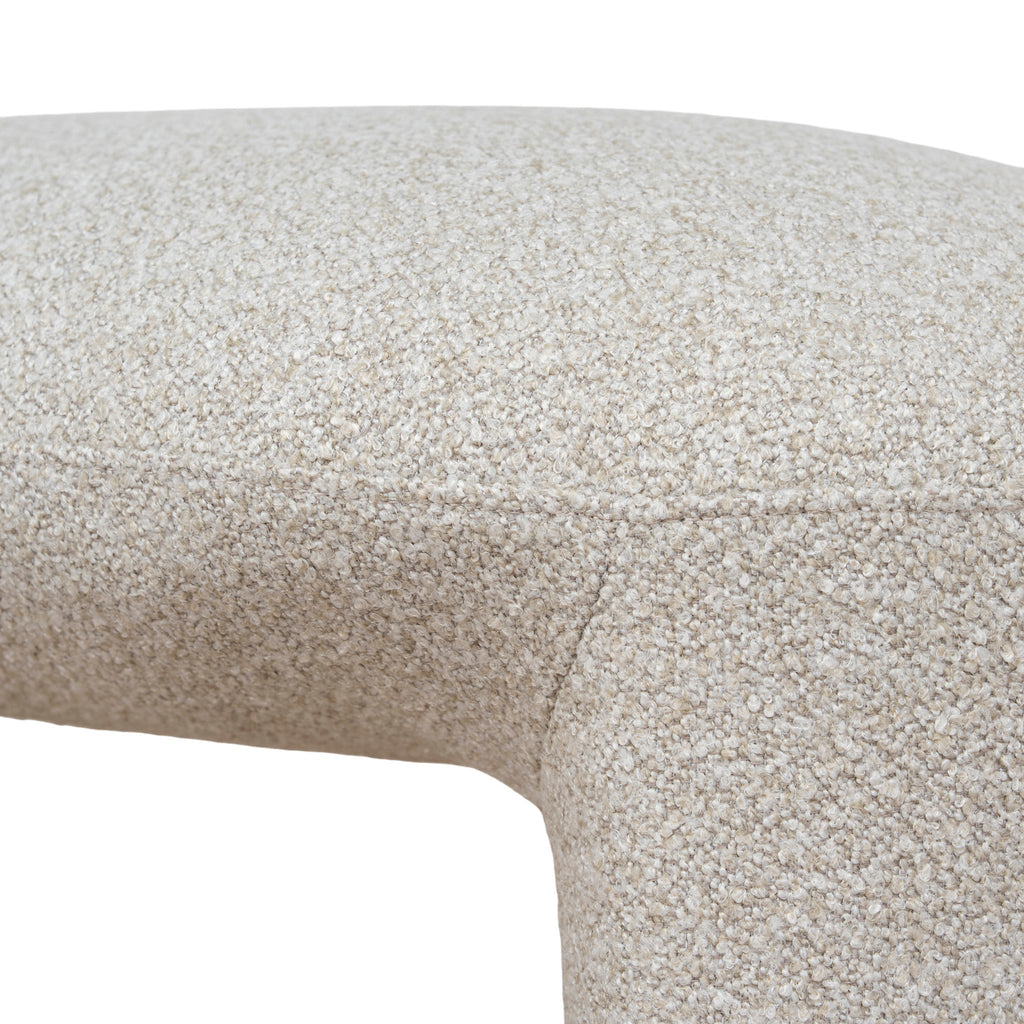 1.5m Long Bergamo Ottoman Bench- Oatmeal Beige