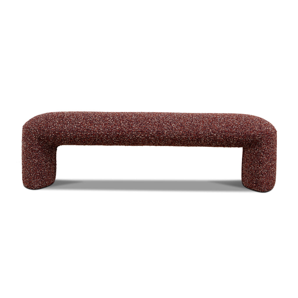 1.5m Long Bergamo Ottoman Bench- Autumn Red