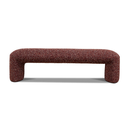 1.5m Long Bergamo Ottoman Bench- Autumn Red
