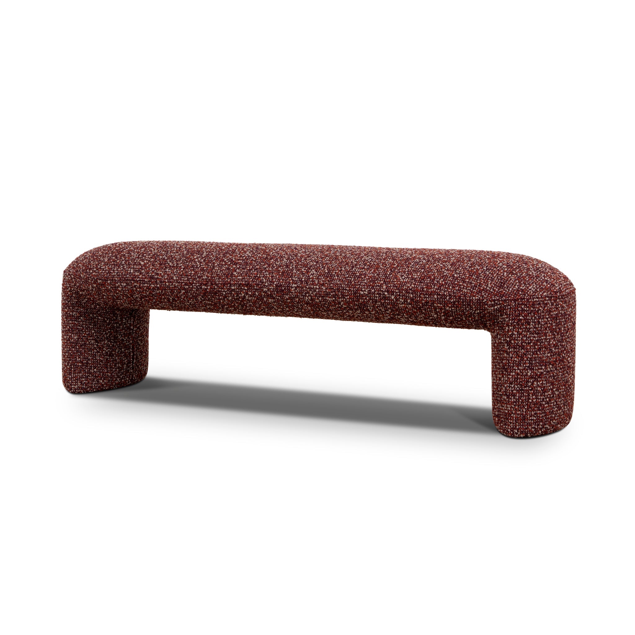 1.5m Long Bergamo Ottoman Bench- Autumn Red
