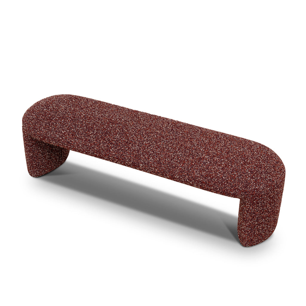 1.5m Long Bergamo Ottoman Bench- Autumn Red