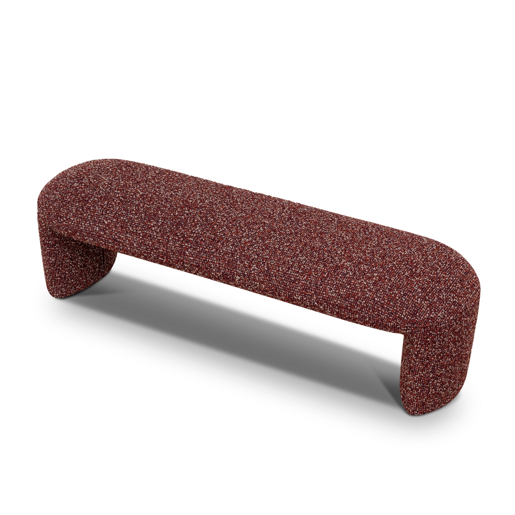 1.5m Long Bergamo Ottoman Bench- Autumn Red