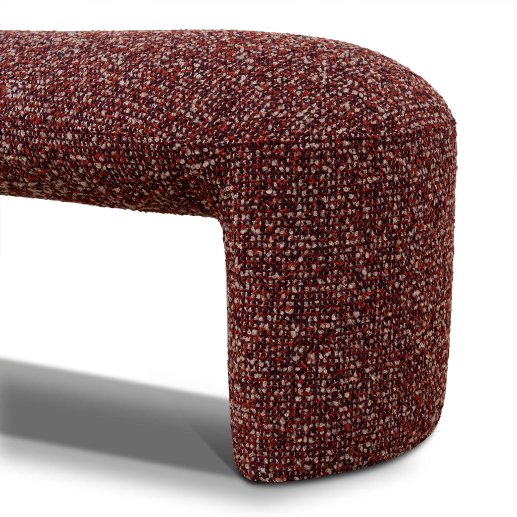 1.5m Long Bergamo Ottoman Bench- Autumn Red