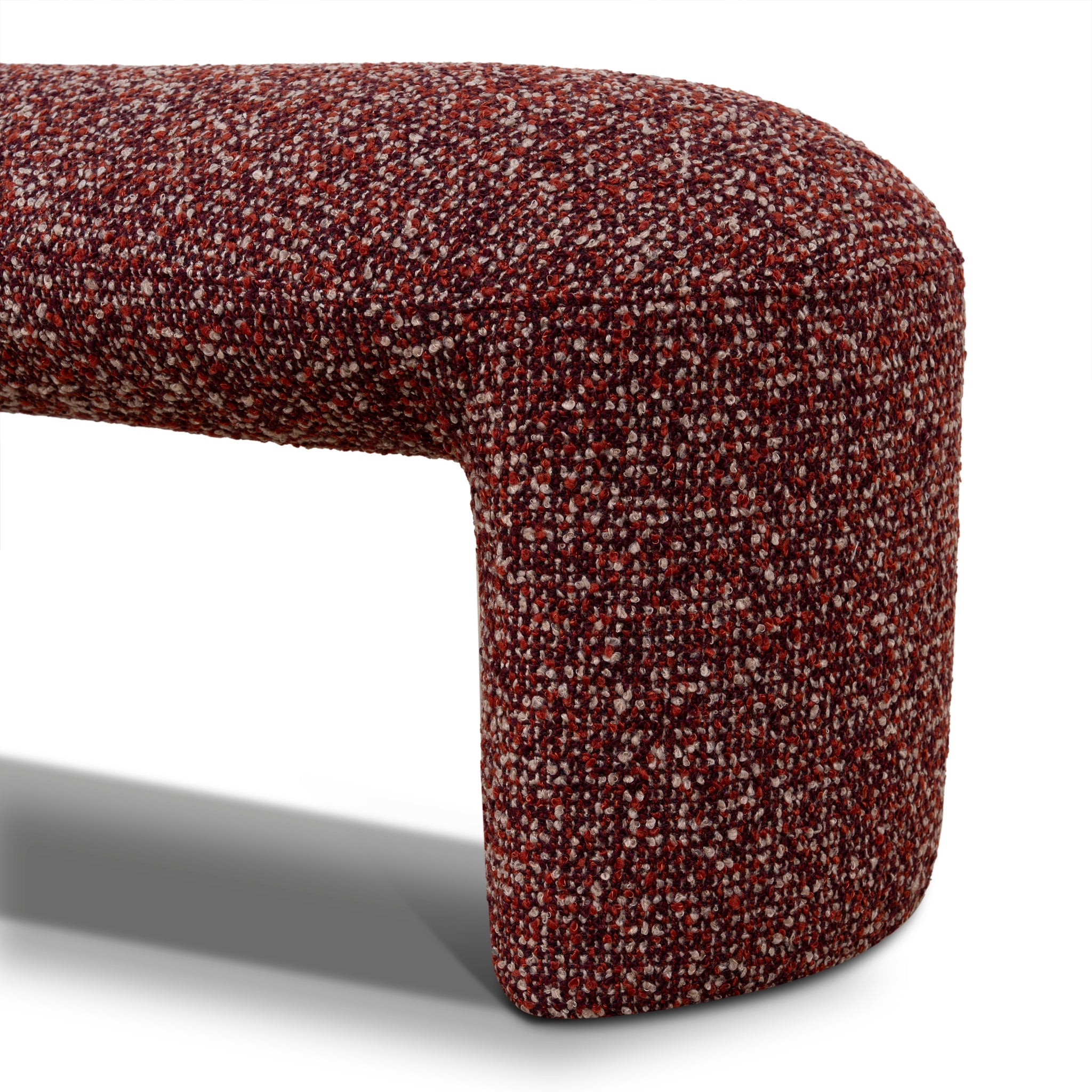 1.5m Long Bergamo Ottoman Bench- Autumn Red