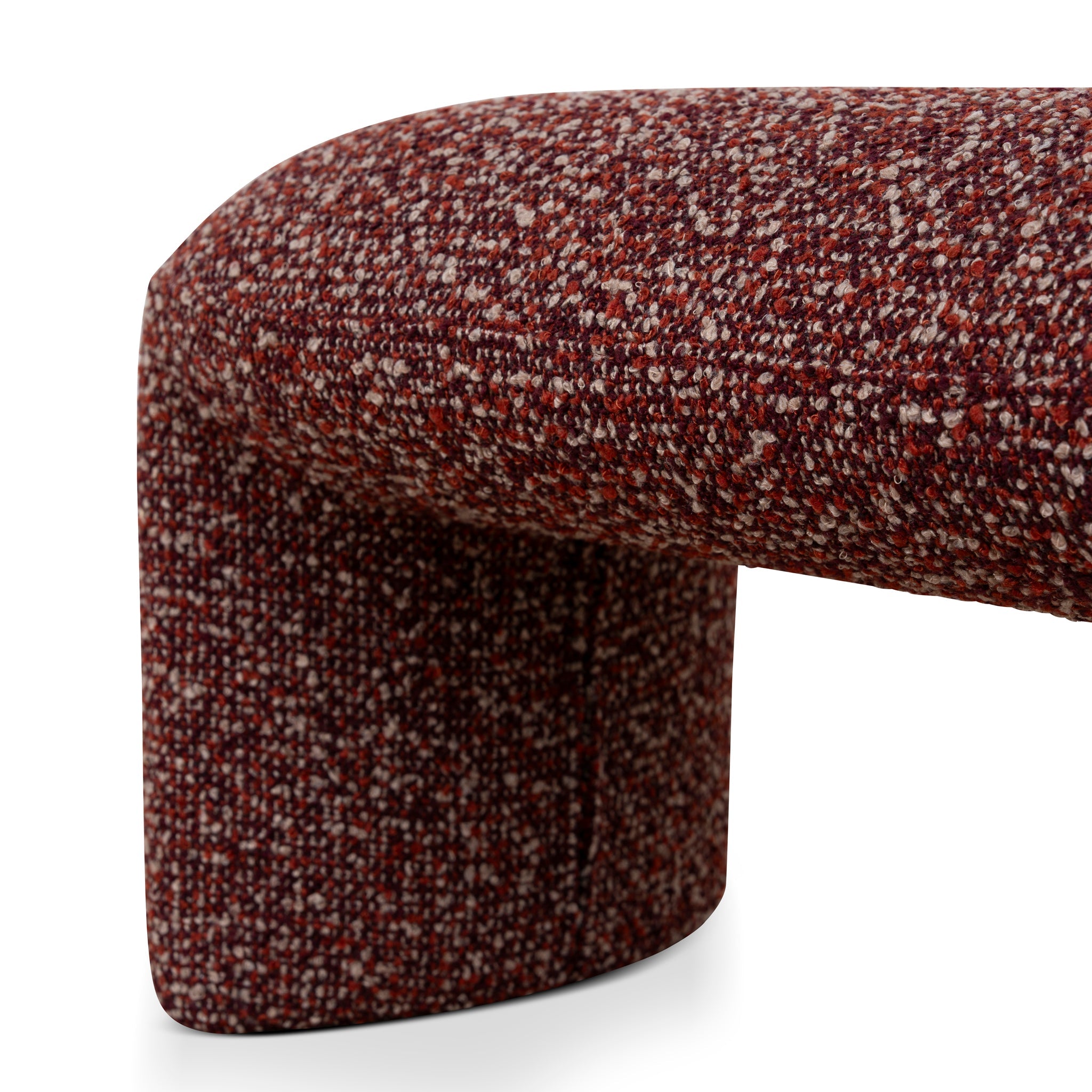 1.5m Long Bergamo Ottoman Bench- Autumn Red