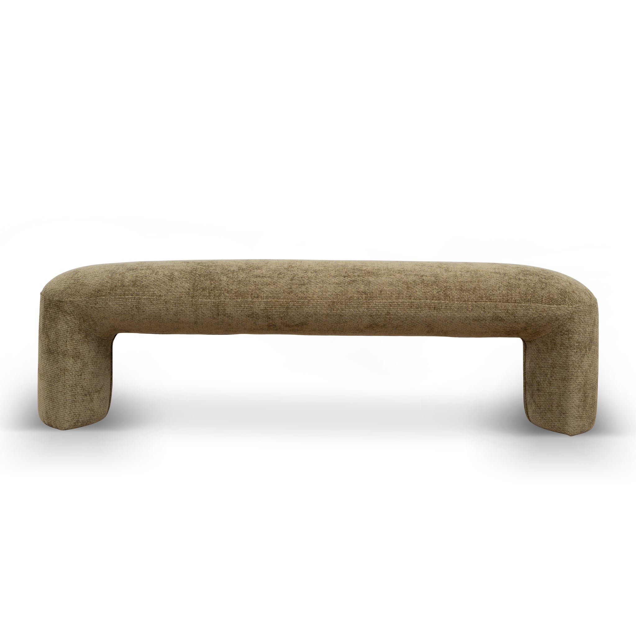 1.5m Long Bergamo Ottoman Bench- Lila Olive