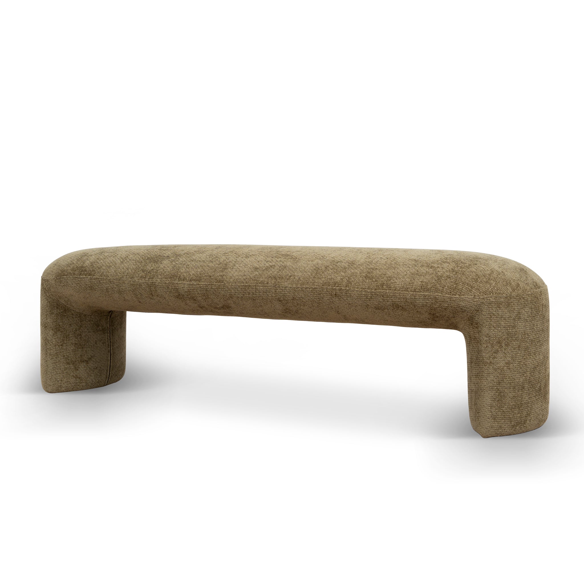 1.5m Long Bergamo Ottoman Bench- Lila Olive