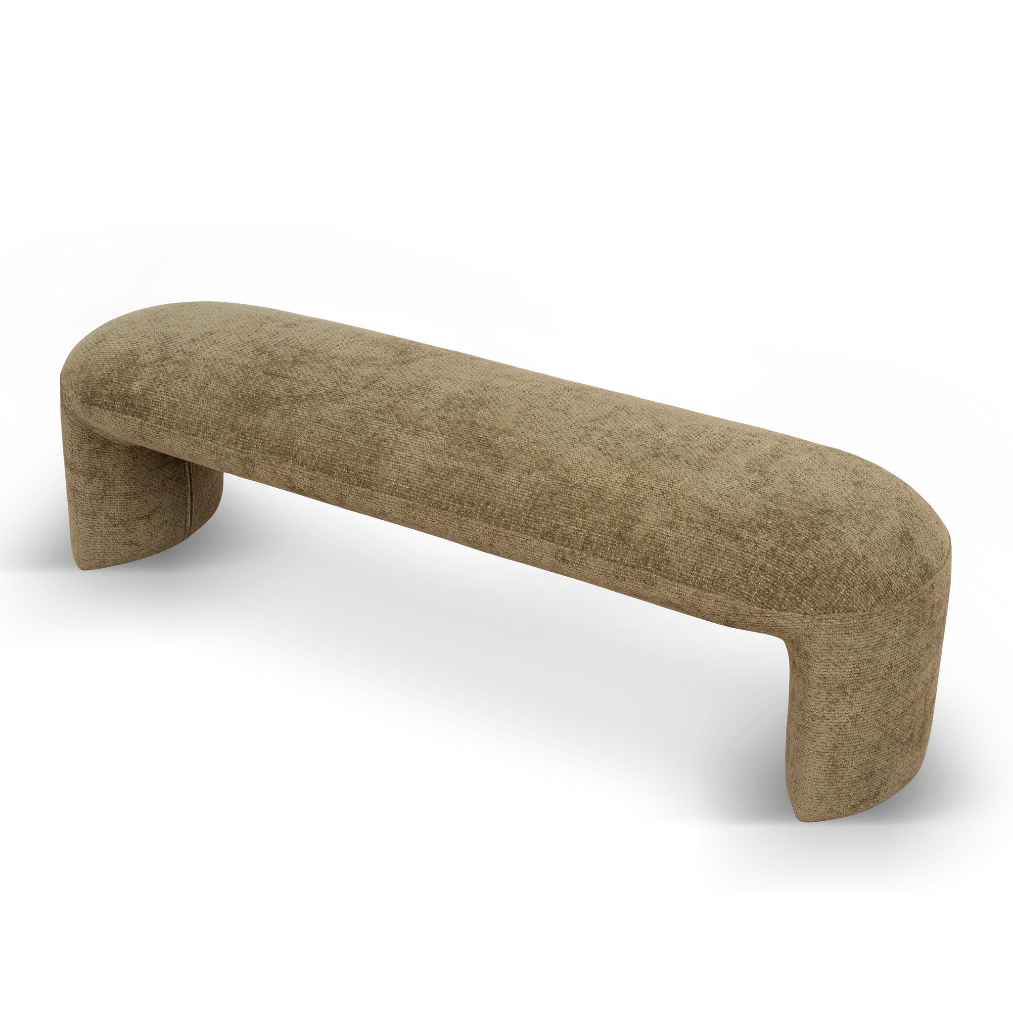 1.5m Long Bergamo Ottoman Bench- Lila Olive