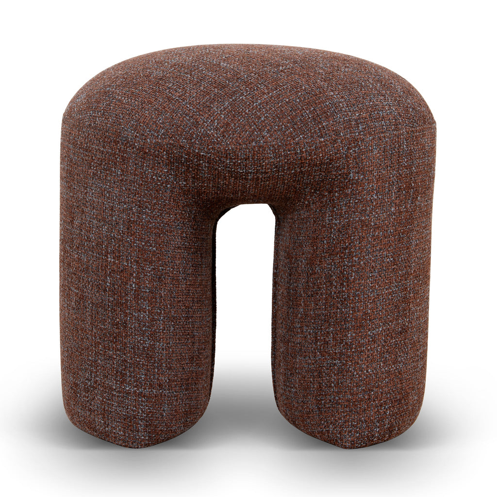 Round Firenze Ottoman- Moss Brown