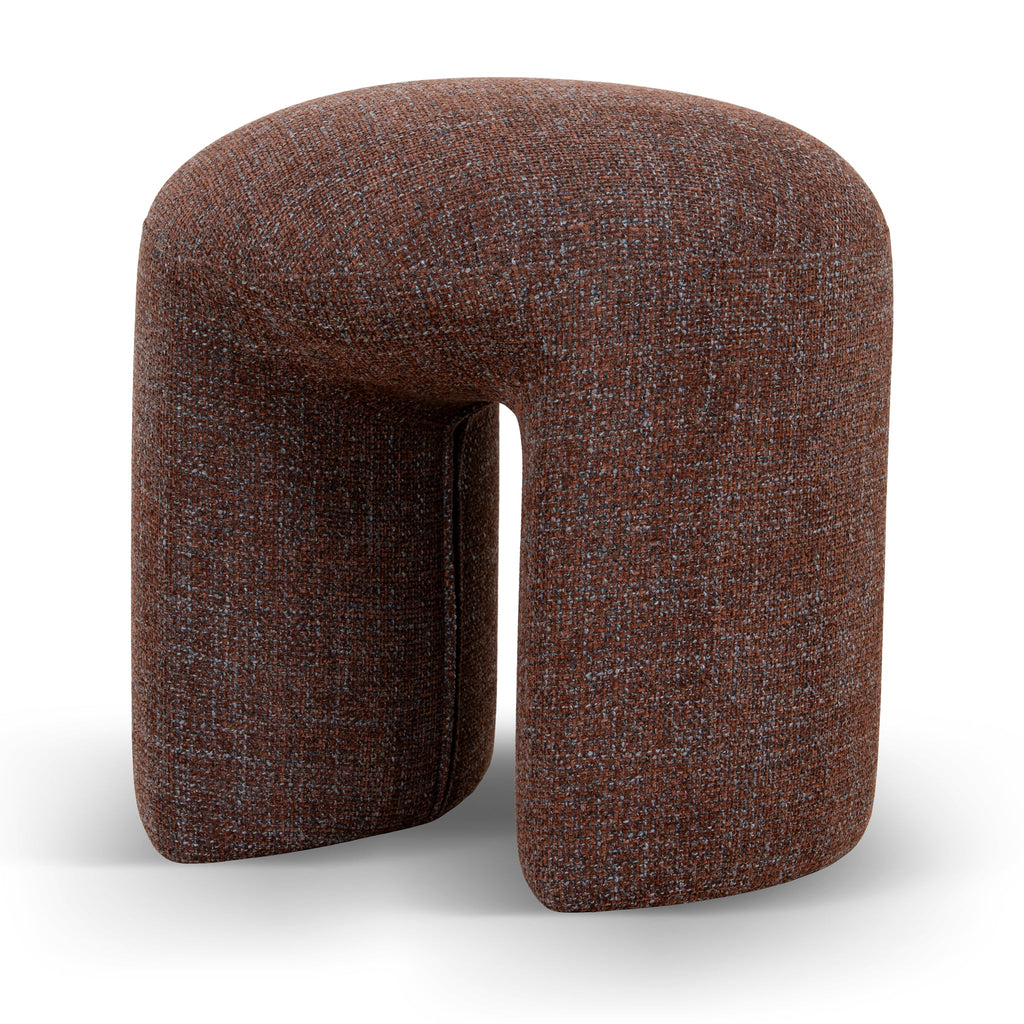 Round Firenze Ottoman- Moss Brown