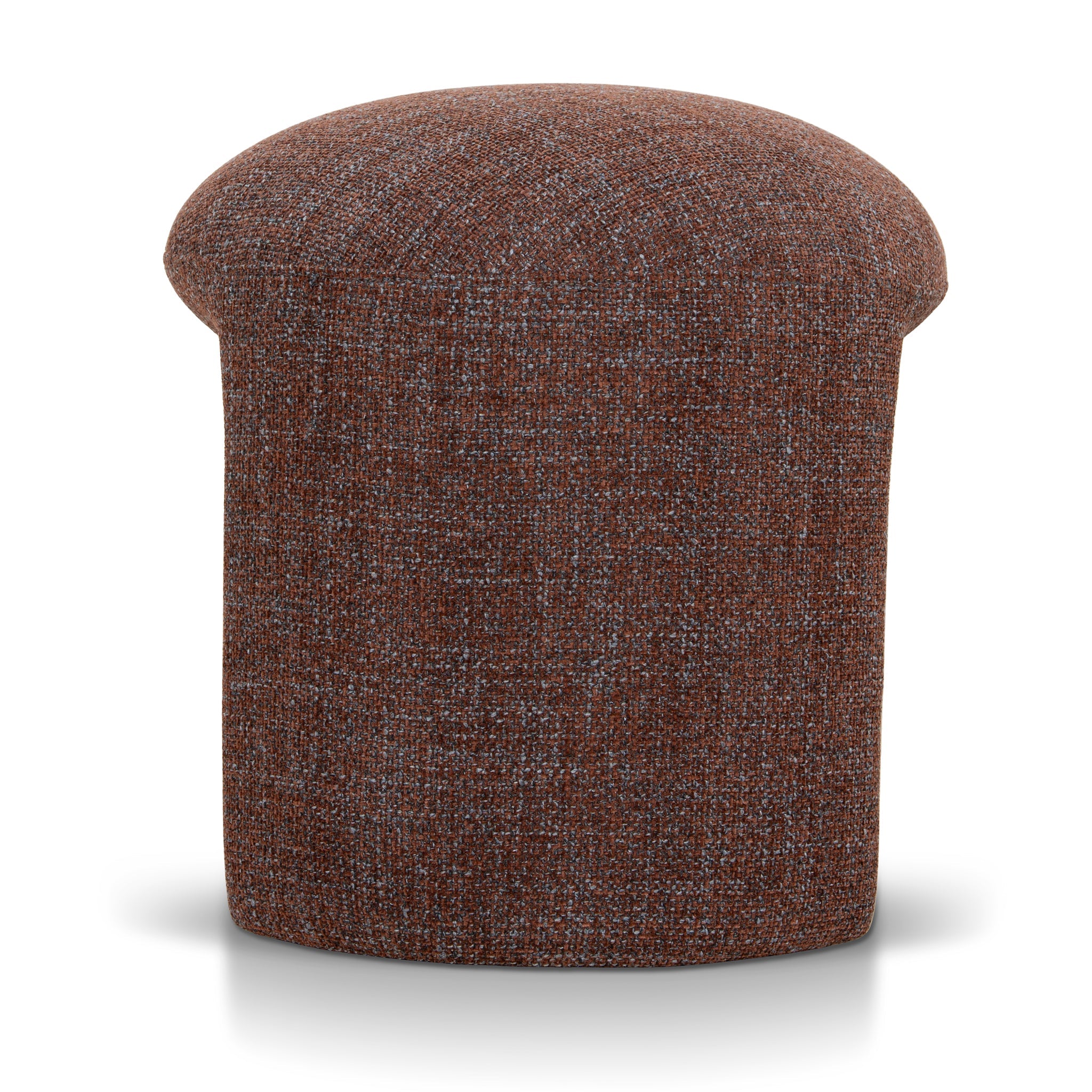 Round Firenze Ottoman- Moss Brown