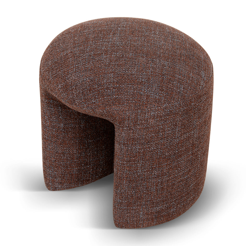 Round Firenze Ottoman- Moss Brown