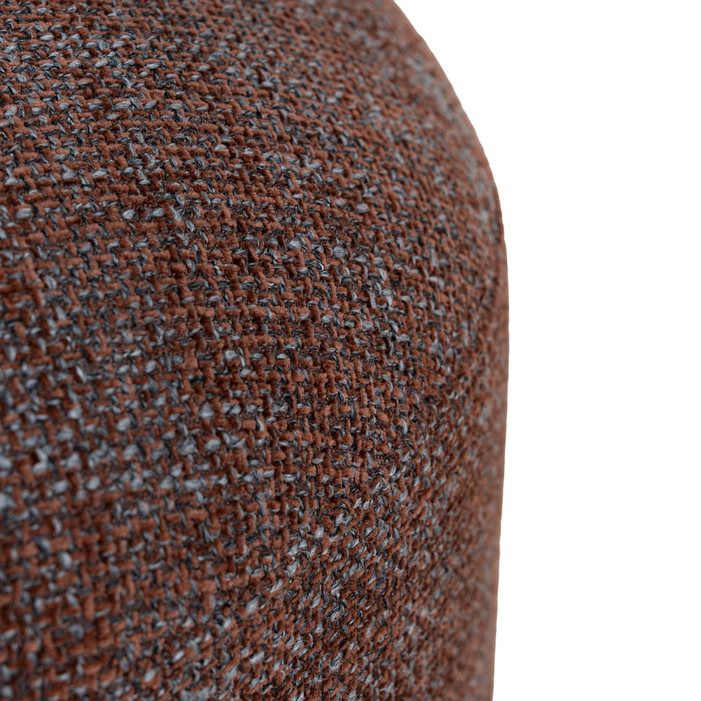 Round Firenze Ottoman- Moss Brown