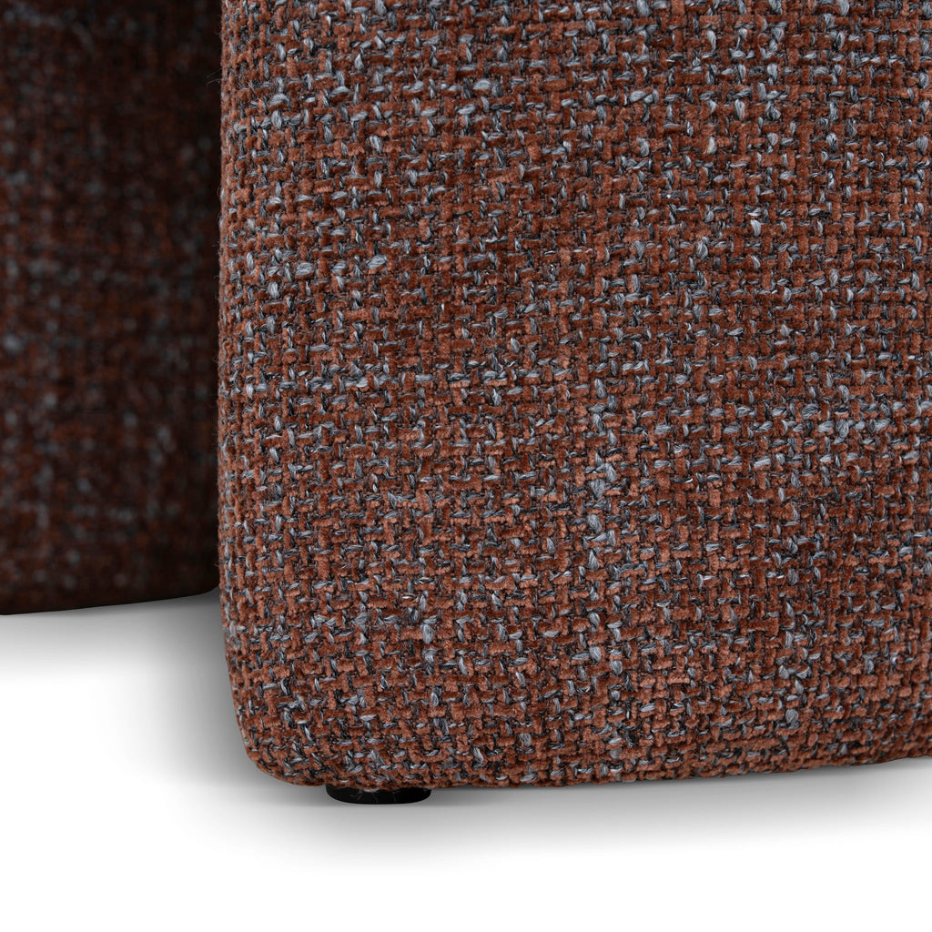Round Firenze Ottoman- Moss Brown