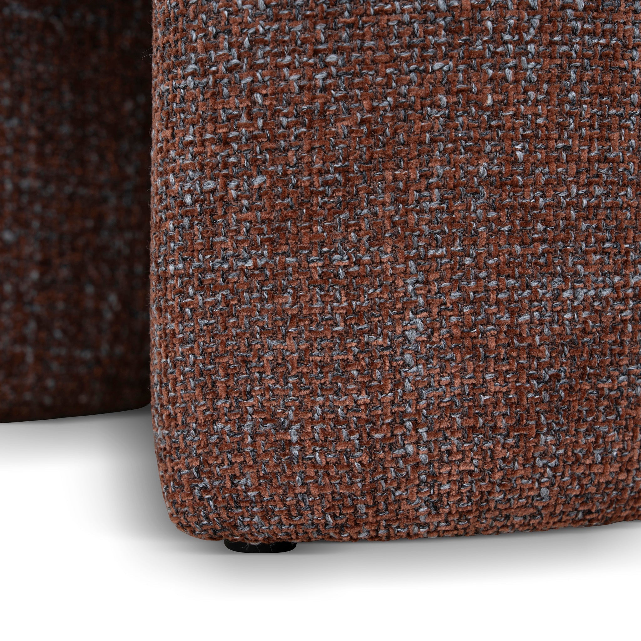 Round Firenze Ottoman- Moss Brown