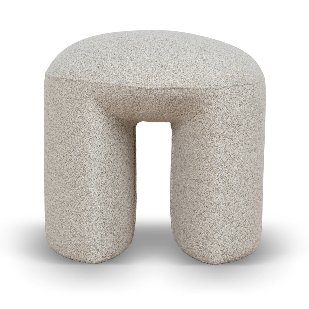 Round Firenze Ottoman- Oatmeal Beige