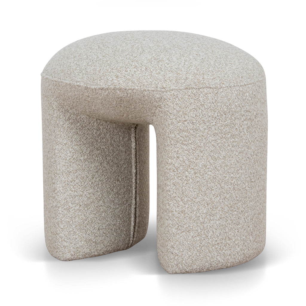 Round Firenze Ottoman- Oatmeal Beige