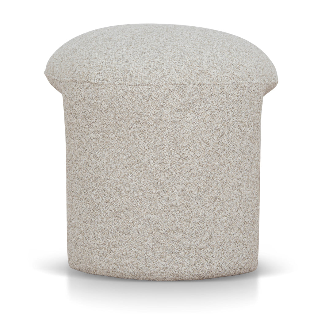 Round Firenze Ottoman- Oatmeal Beige