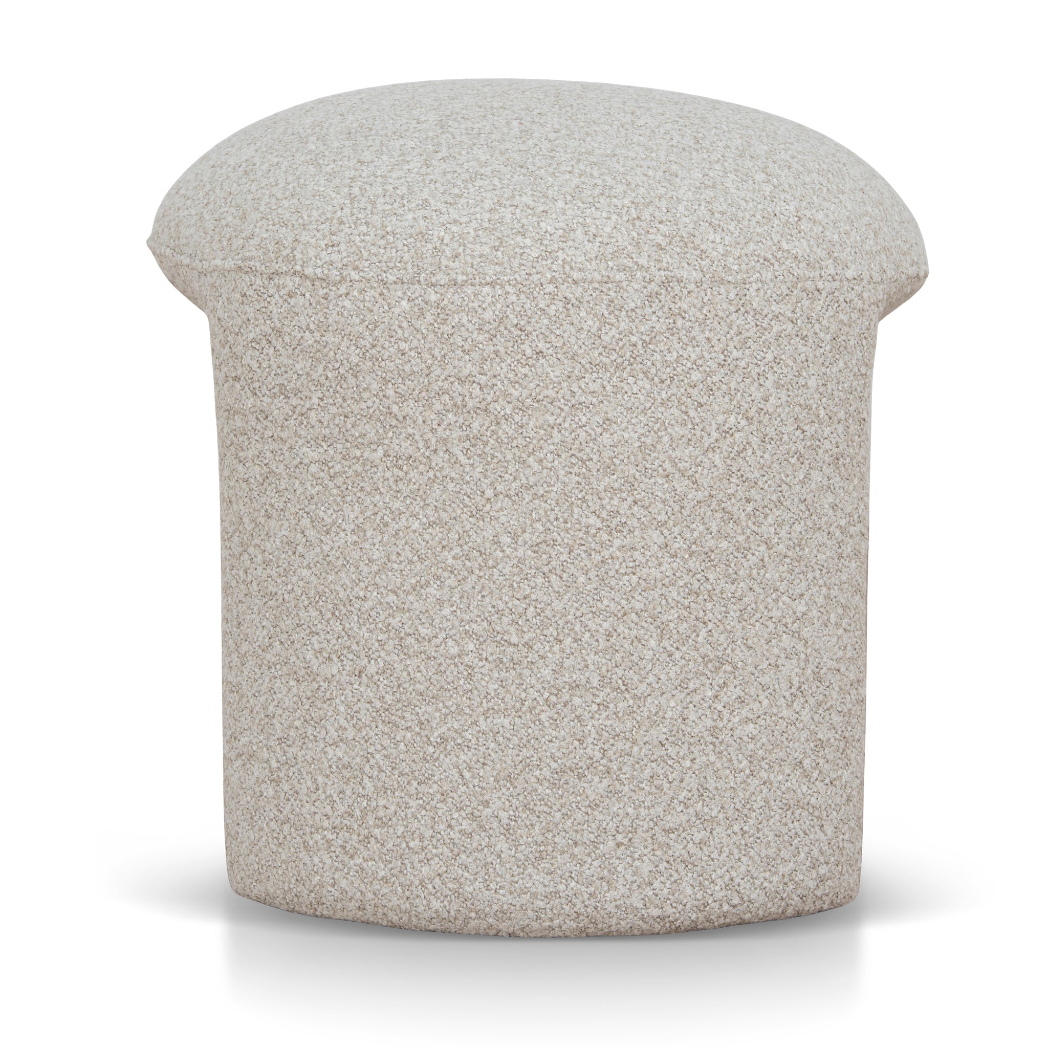 Round Firenze Ottoman- Oatmeal Beige
