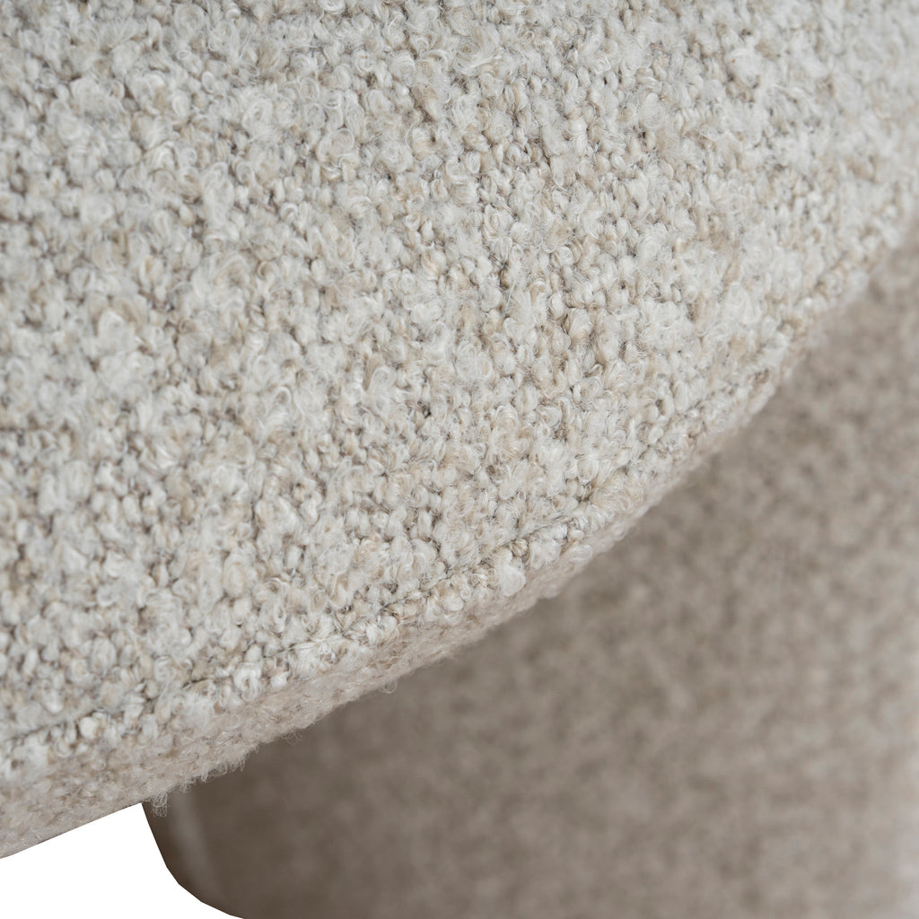 Round Firenze Ottoman- Oatmeal Beige