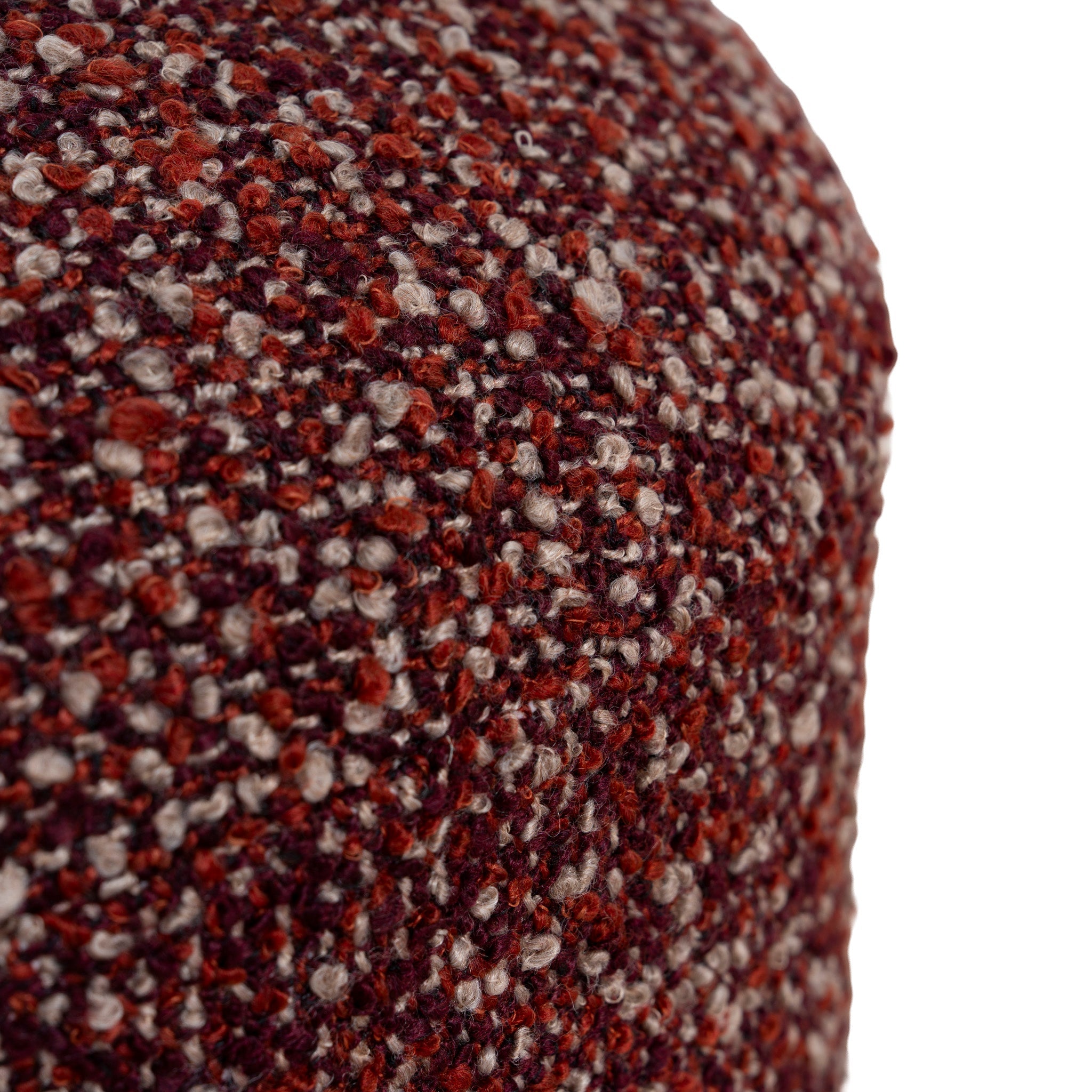 Round Firenze Ottoman- Autumn Red