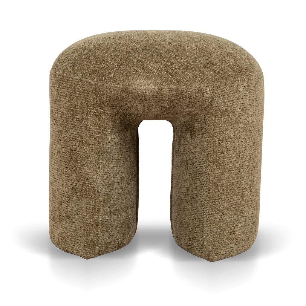 Round Firenze Ottoman- Lila Olive