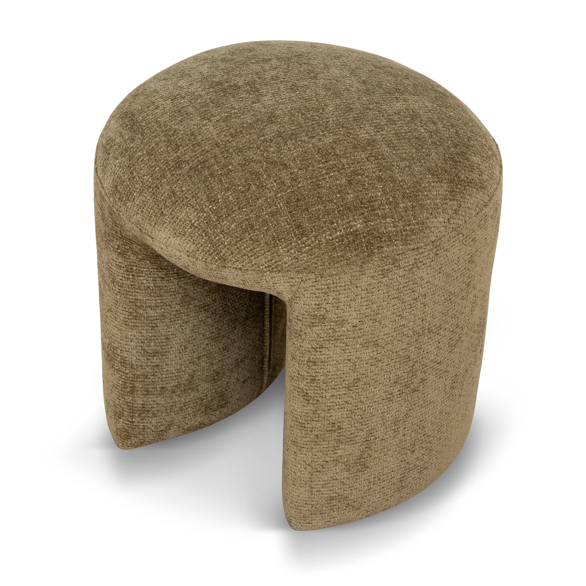 Round Firenze Ottoman- Lila Olive