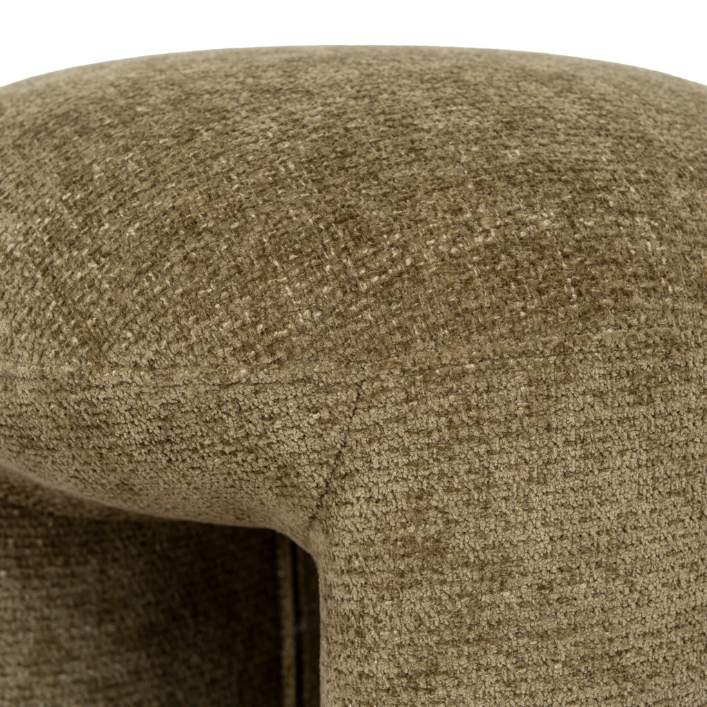 Round Firenze Ottoman- Lila Olive