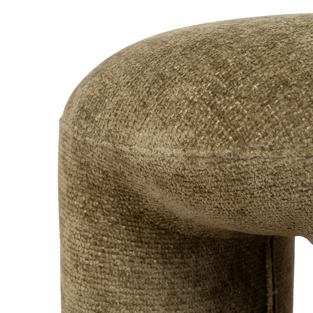 Round Firenze Ottoman- Lila Olive
