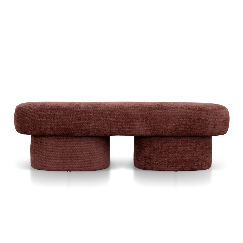 1.5m Long Bergamo Ottoman Bench- Lila Burgundy