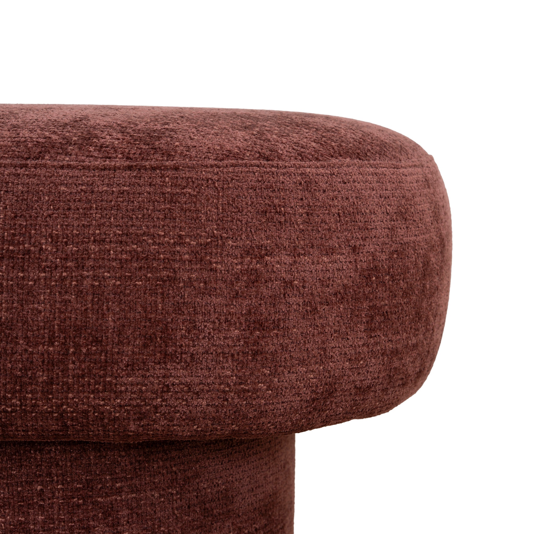 1.5m Long Bergamo Ottoman Bench- Lila Burgundy