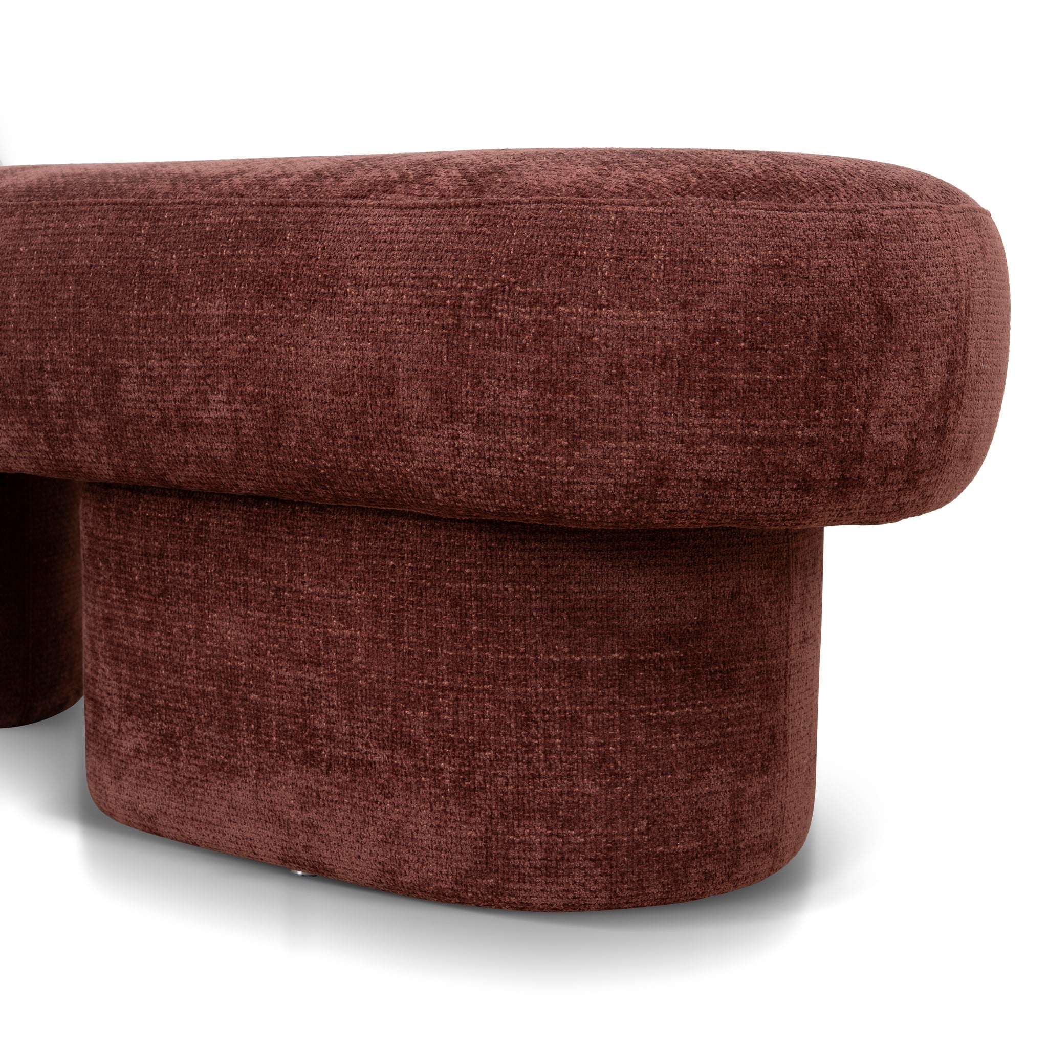 1.5m Long Bergamo Ottoman Bench- Lila Burgundy