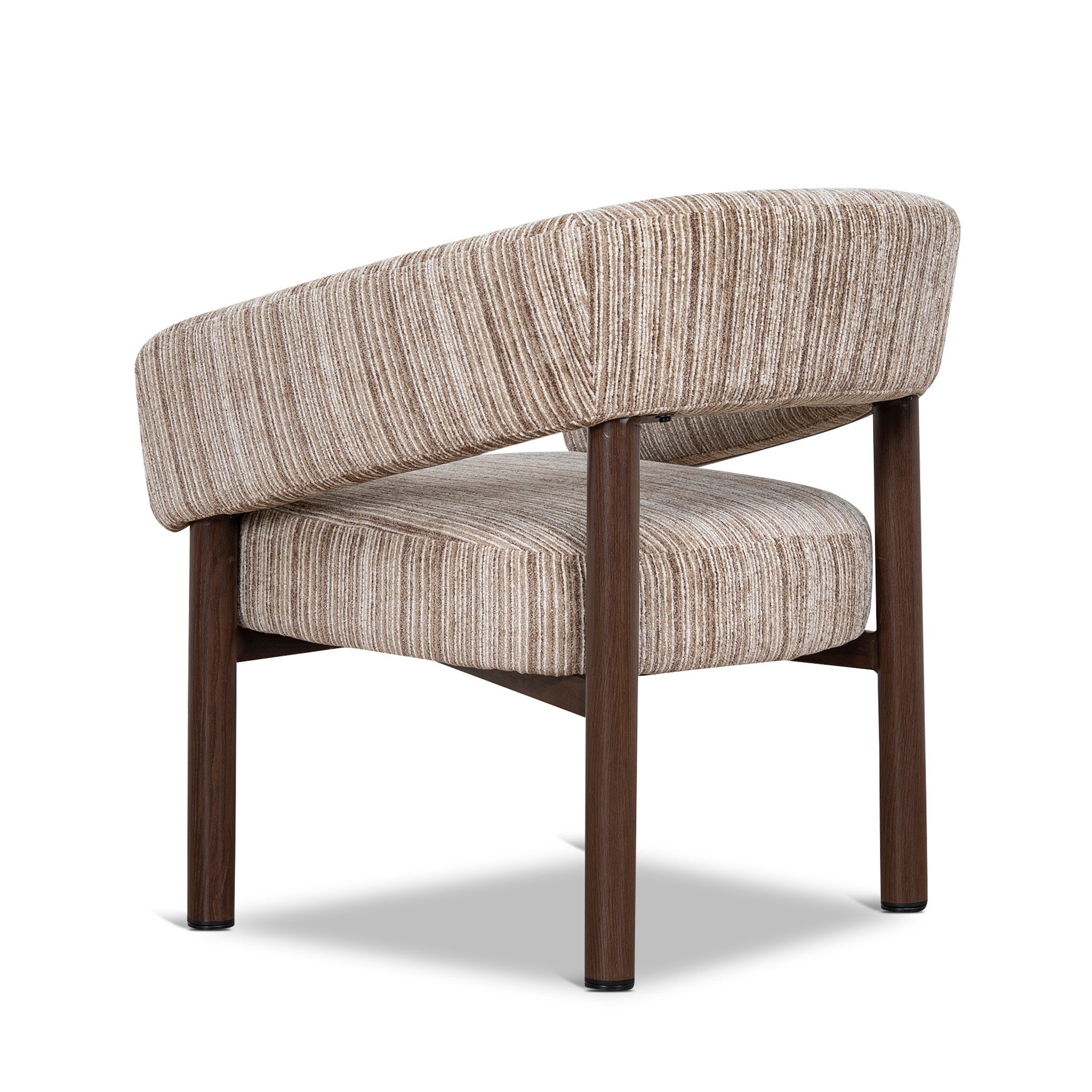 Walnut Armchair - Coconut Stripe
