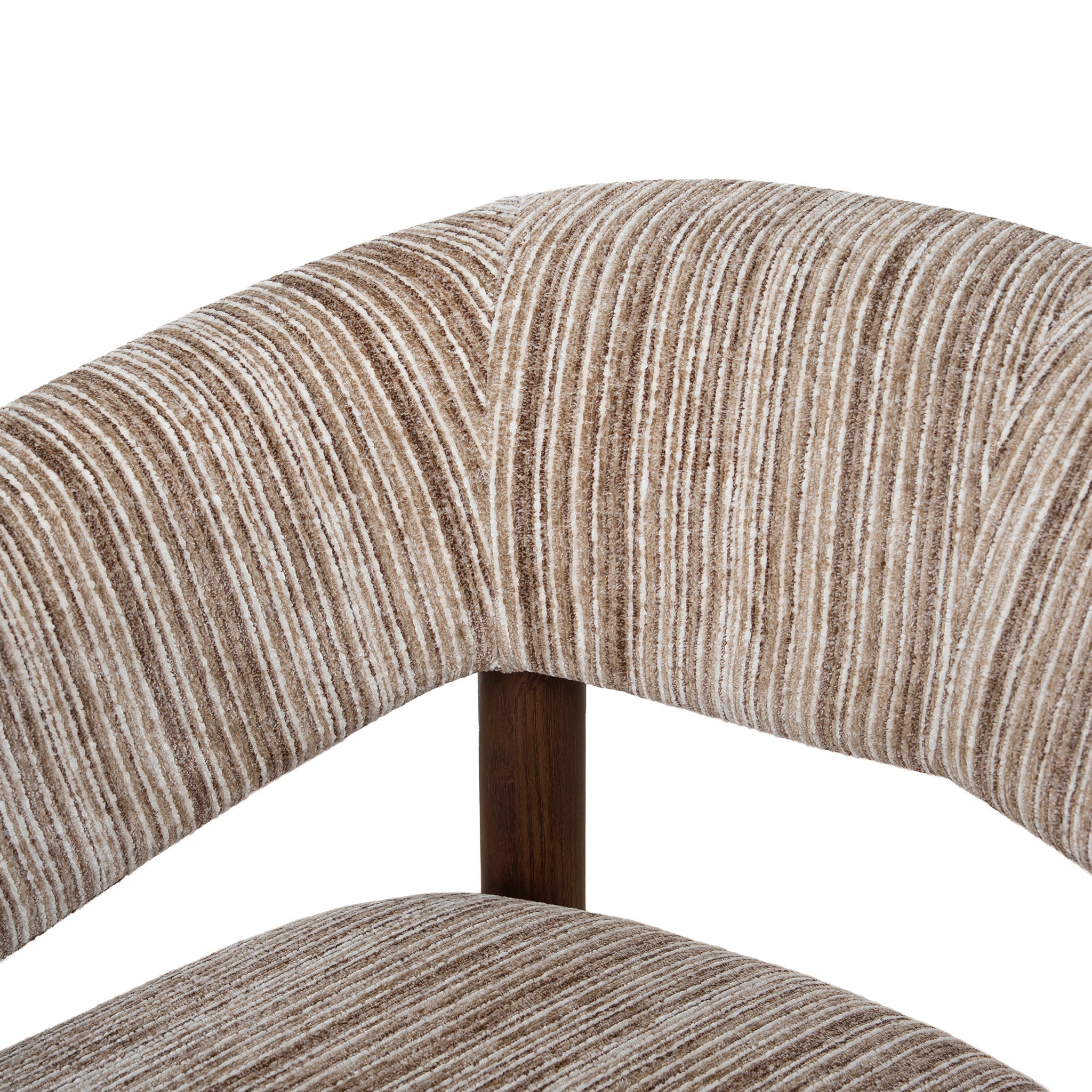Walnut Armchair - Coconut Stripe