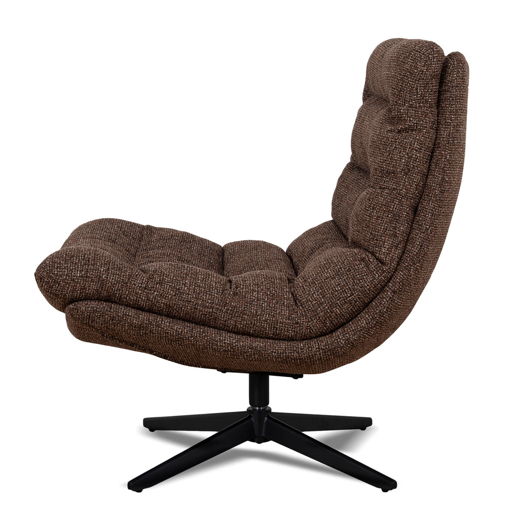 Black Ravello Lounge Chair - Verona Cinnamon Weave